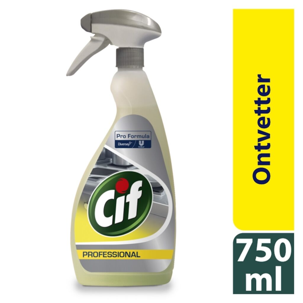 Cif Pro Formula Ontvetter 6x0.75L - Gecombineerde reiniger en ontvetter